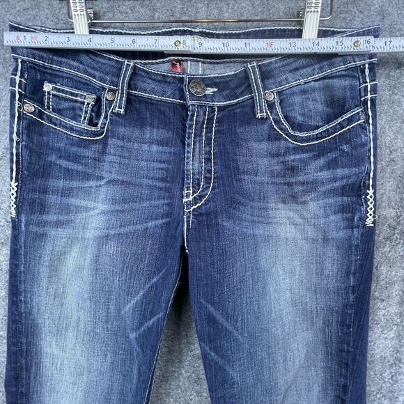 BKE Buckle Jeans Womens 30 Payton Straight Cropped Contrast Stitch - Picture 6 of 10